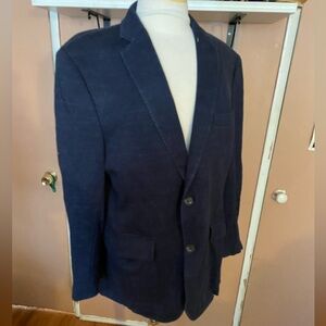 Flynt Blazer Men 42R Blue Linen Blend Spicoli Sport Coat Blazer Jacket
